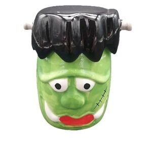 Greenbrier International Ceramic Halloween Frankenstein Lidded Jar
